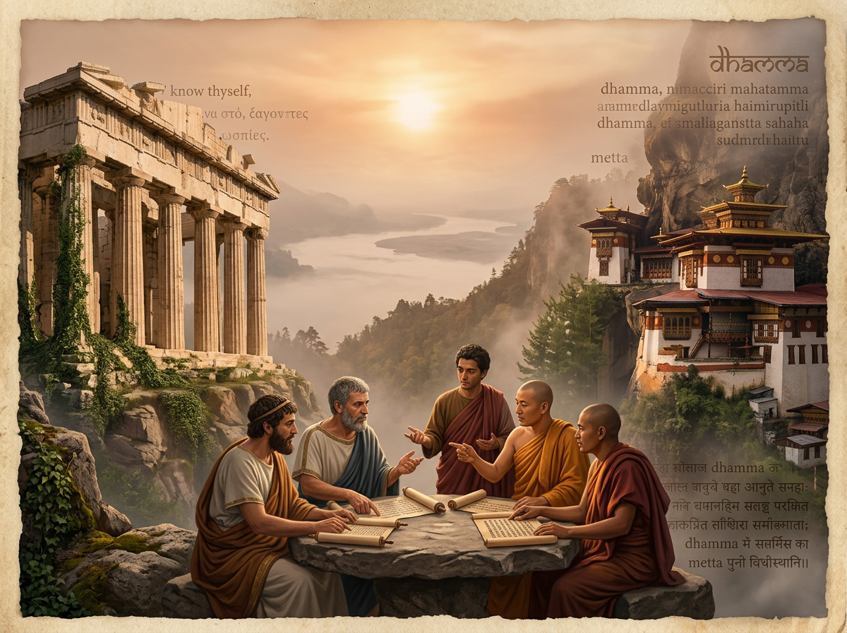 Page: Auf der Suche nach einem erfüllten Leben: Wie sich Buddhisten und griechische Philosophen in d